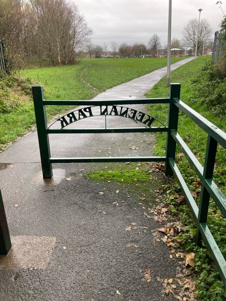 walking near me in Keenan Park in autumn