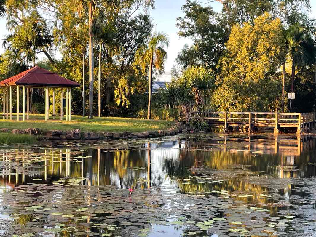 walking near me in Durack Lakes Park in autumn