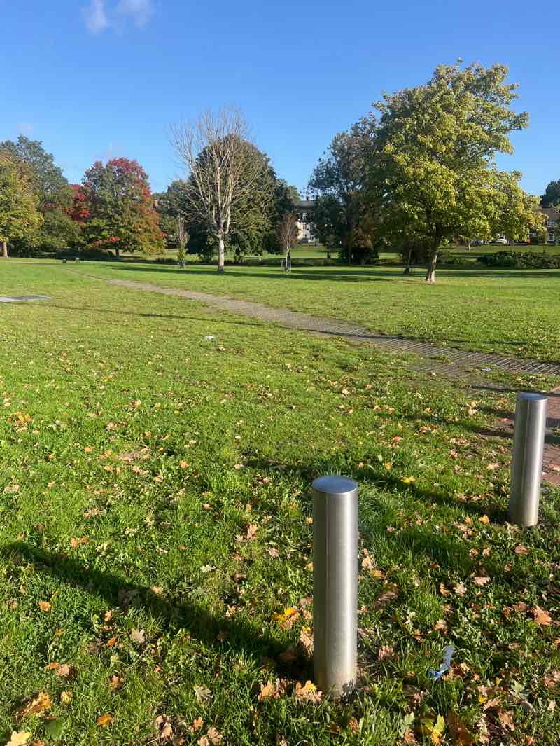 walking near me in Silk Stream Park in autumn