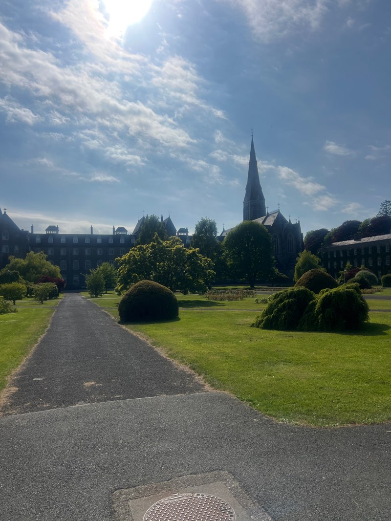walking near me in Saint Joseph Square in spring