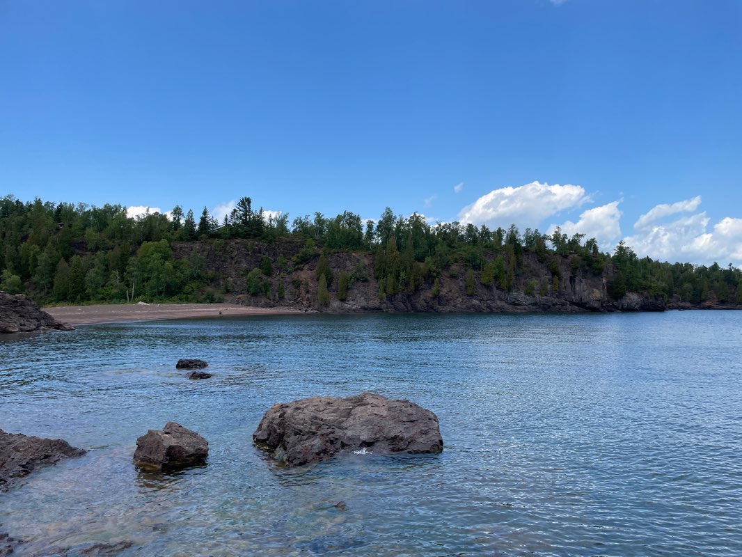 walking near me in Gooseberry Falls State Park in winter