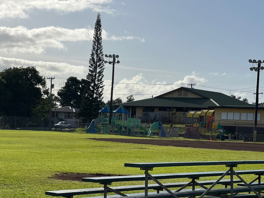 walking near me in Waiakea Waena Playground in winter