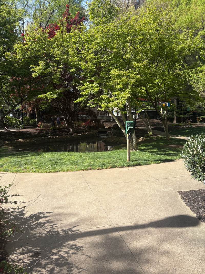 walking near me in Krutch Park in spring