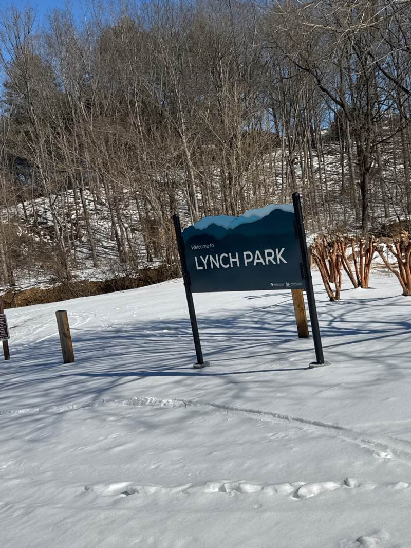 walking near me in Lynch Park in winter