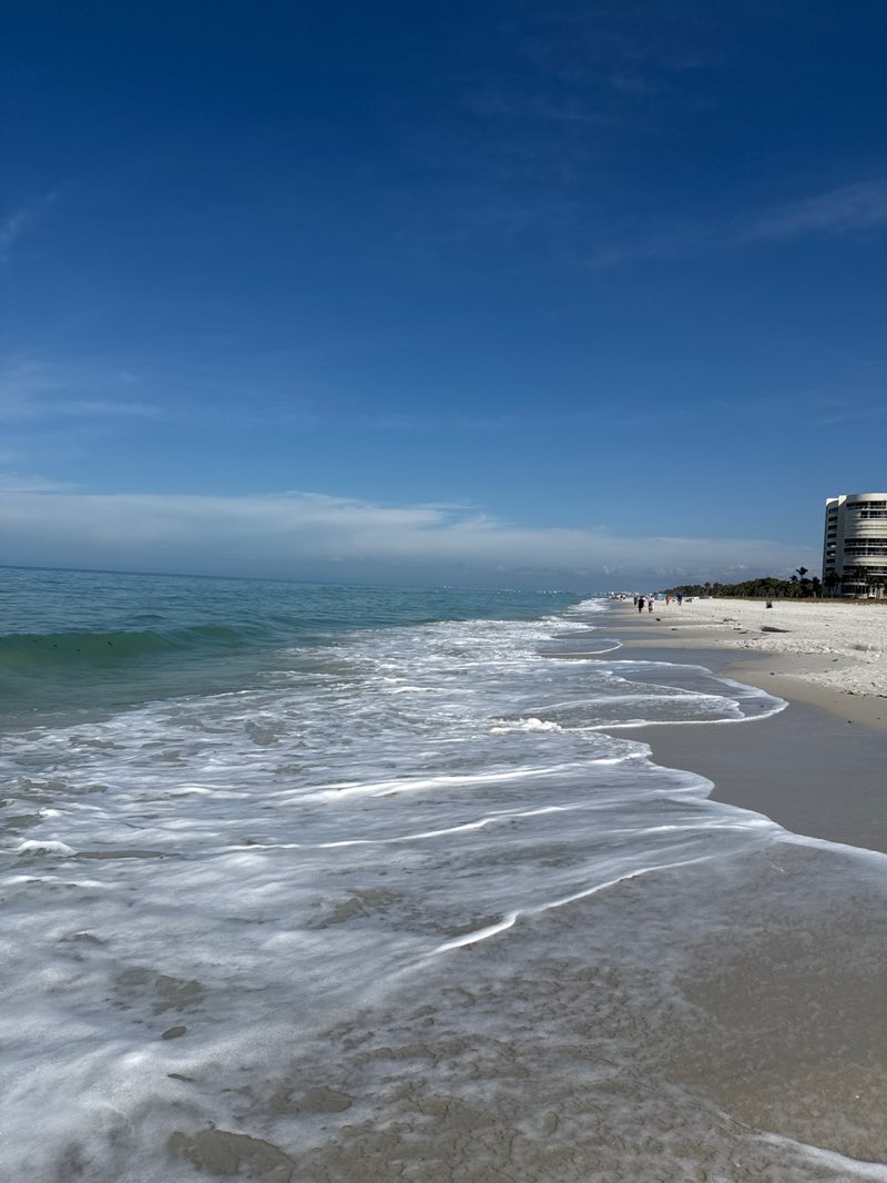 walking near me in Vanderbilt Beach Park in winter