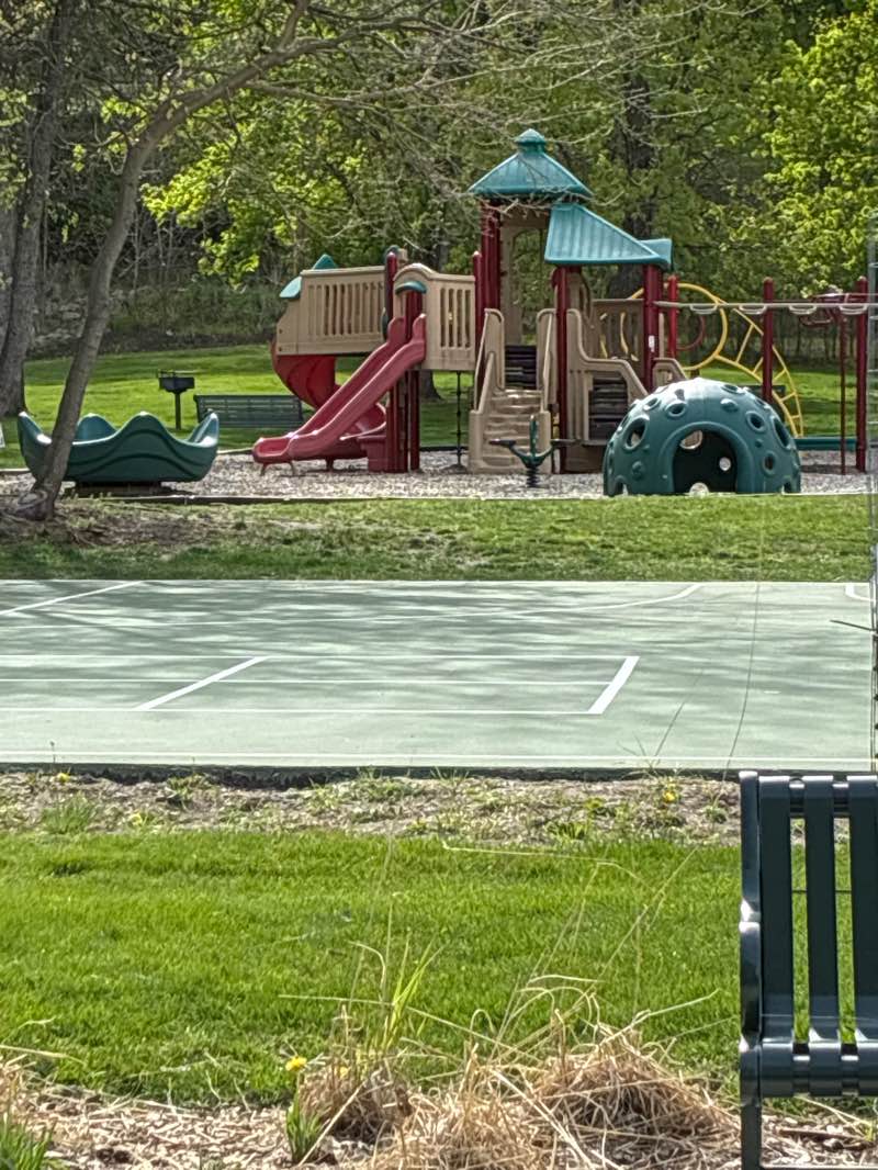 walking near me in Afton City Park in spring