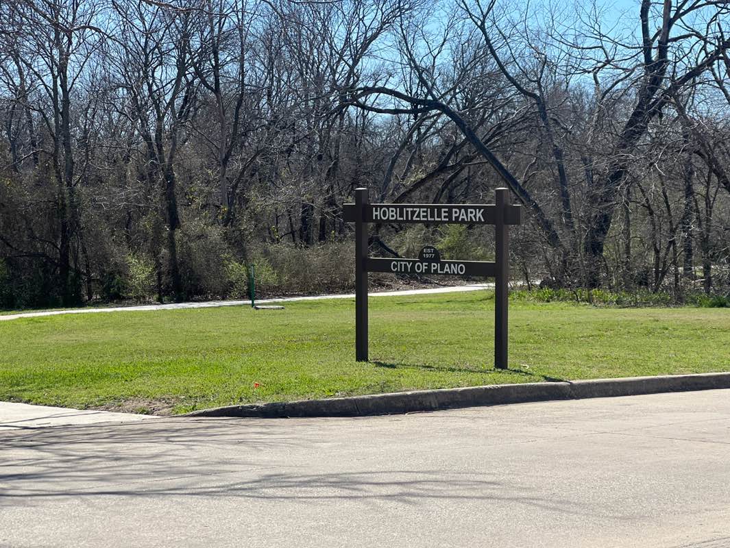 walking near me in Hoblitzelle Park in spring