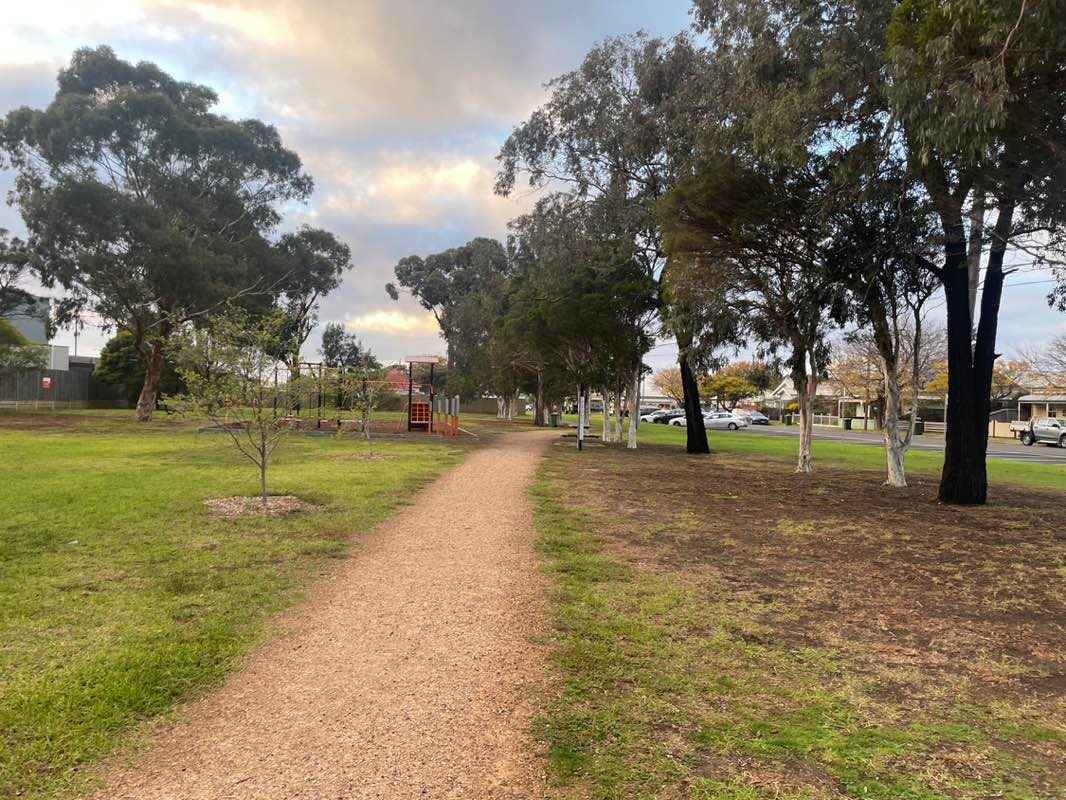 walking near me in Foster Street Reserve in autumn