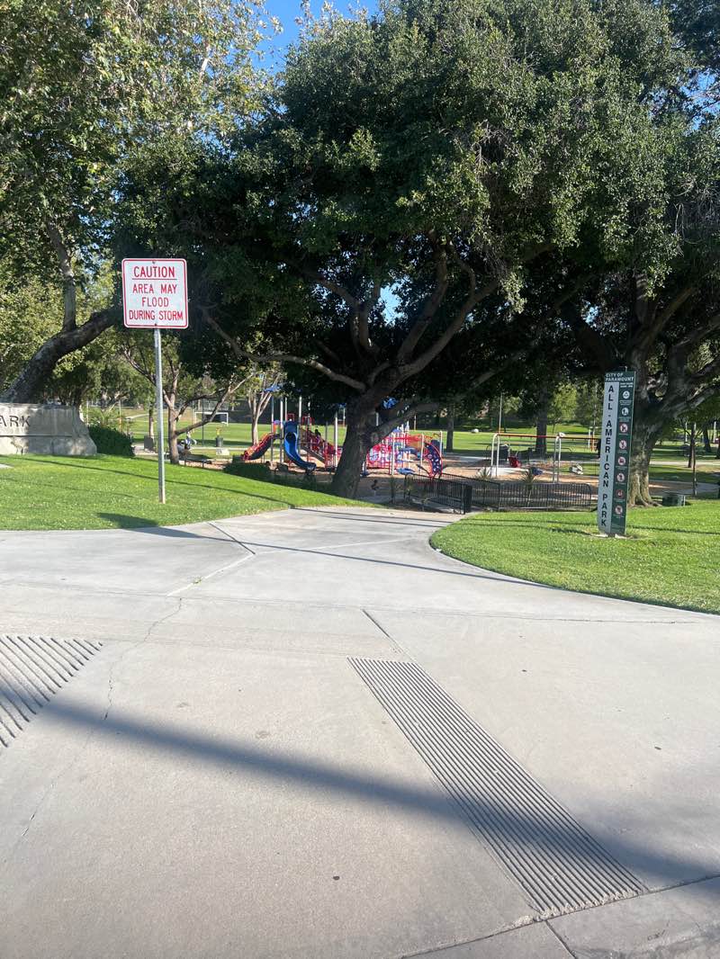 walking near me in All-American Park in summer