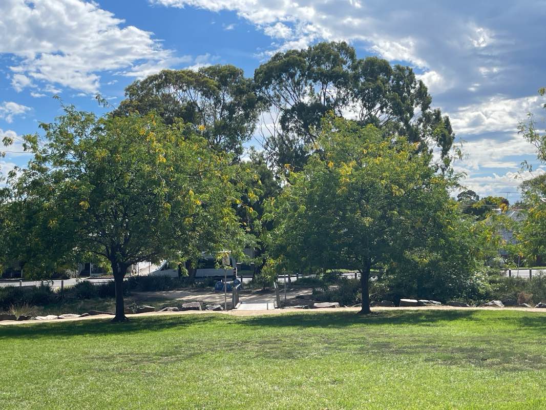 walking near me in All Nations Park in autumn