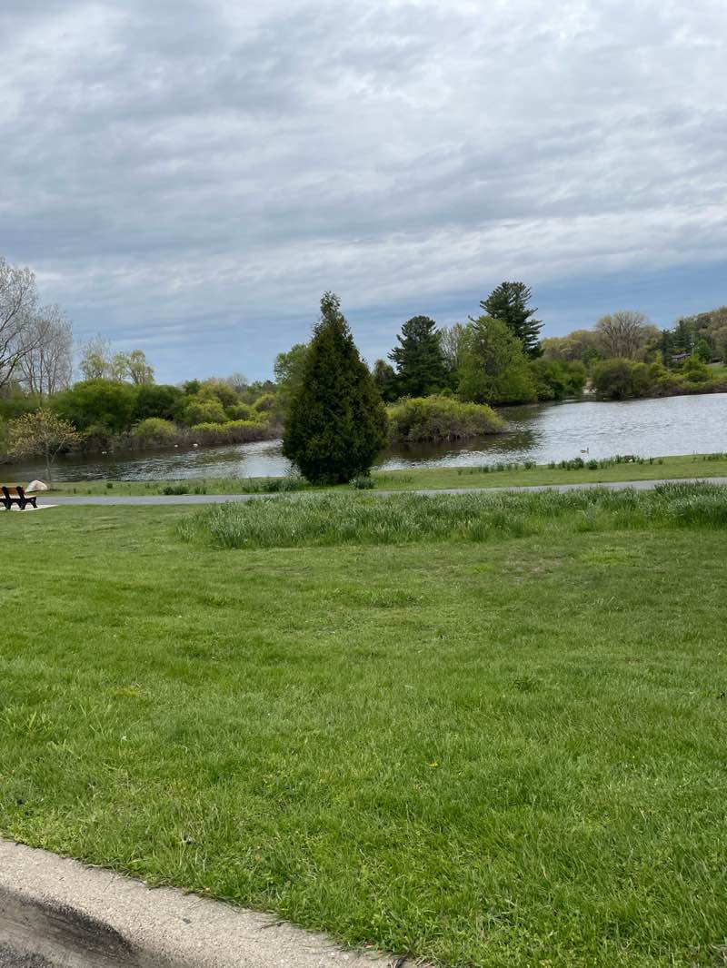 walking near me in Sparks Foundation County Park in spring