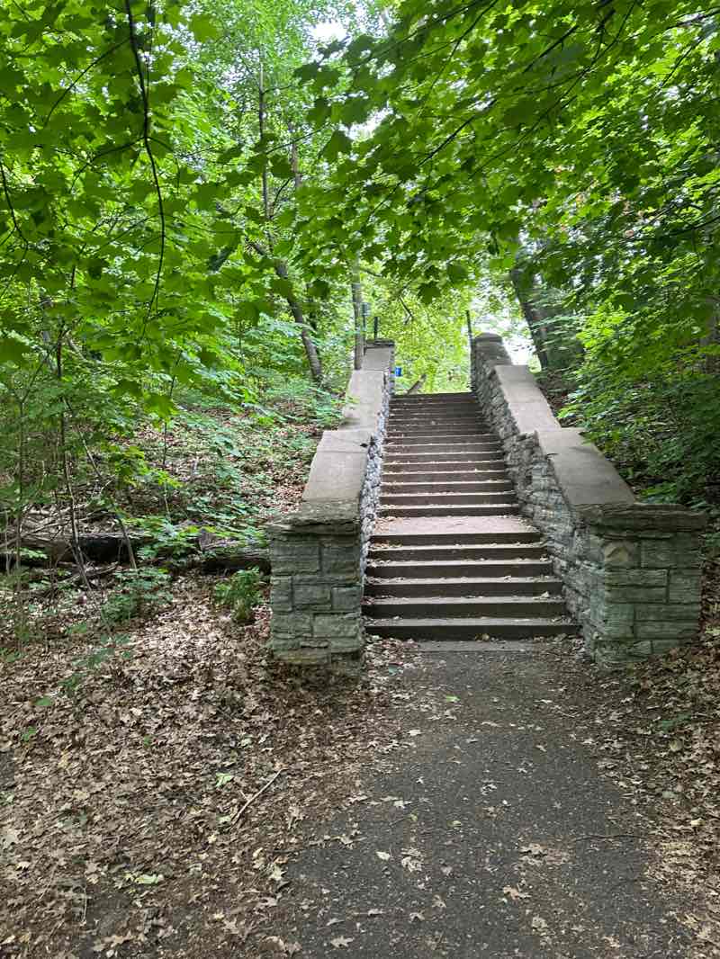 walking near me in Central Mississippi Riverfront Park in winter