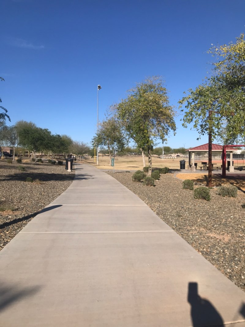 walking near me in Asante Community Park in winter