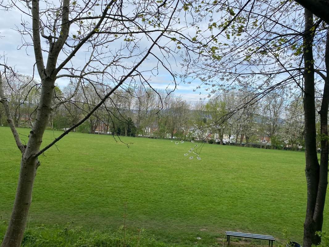 walking near me in Barnford Hill Park in spring