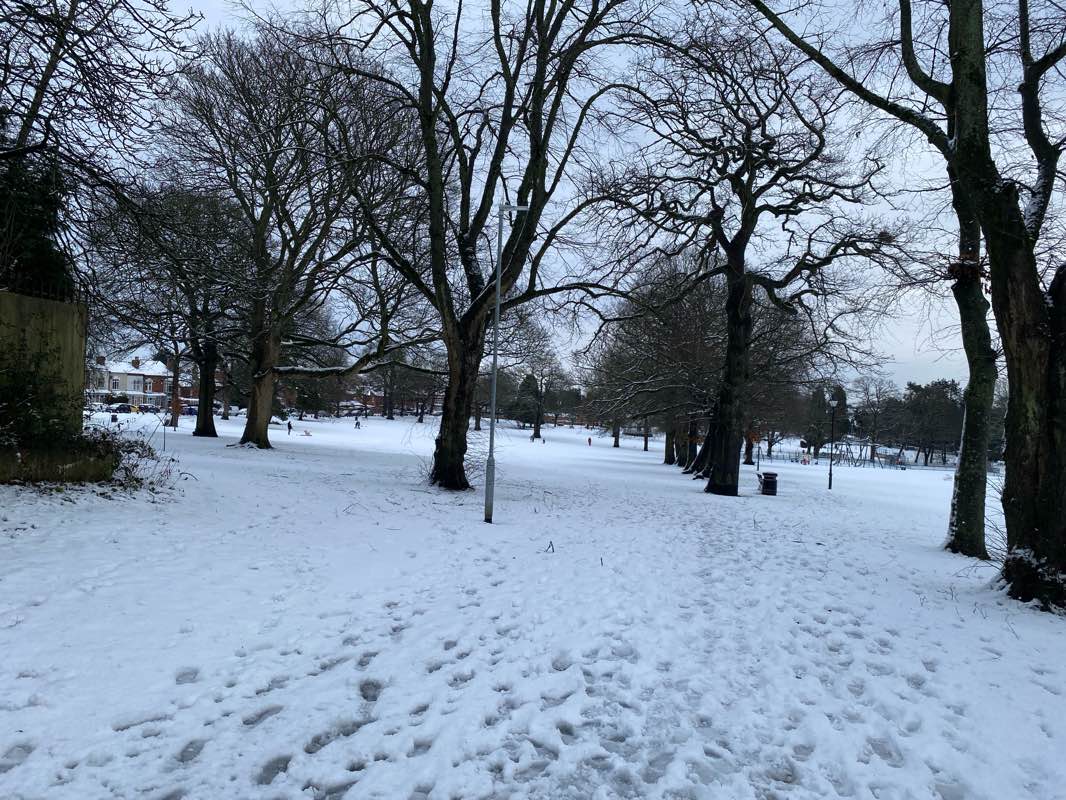 walking near me in Lightwoods Park in winter