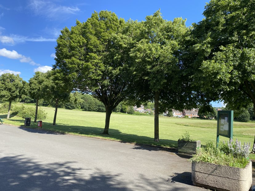 walking near me in Hurst Green Park in summer