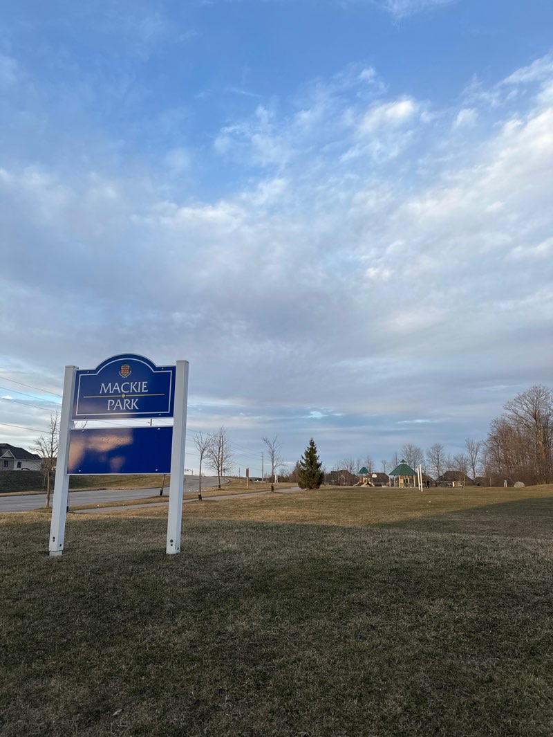 walking near me in Mackie Park in spring