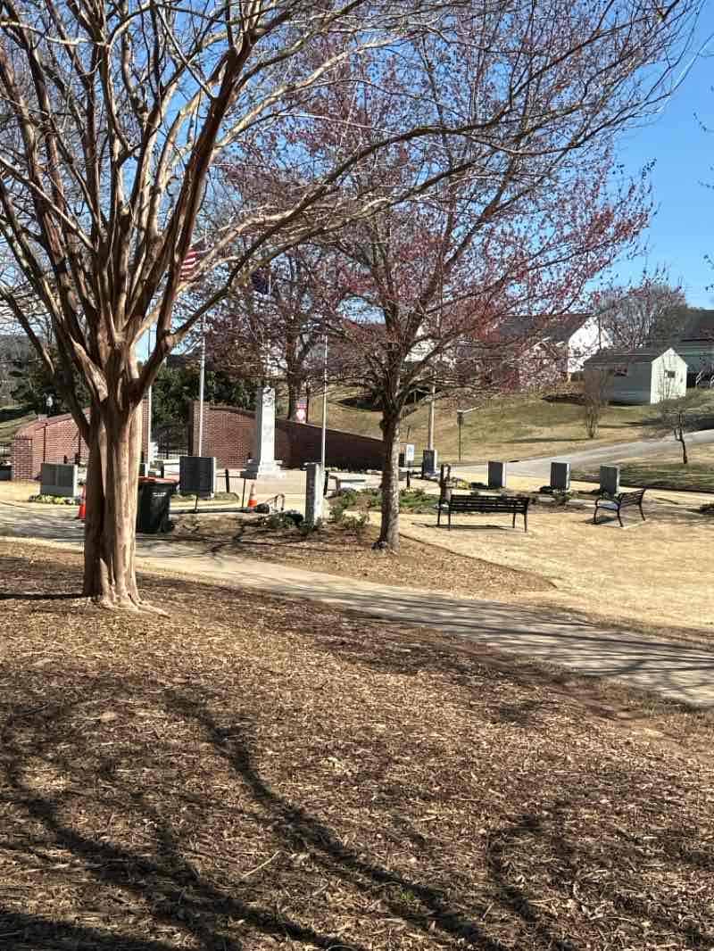 walking near me in Greer City Park in spring