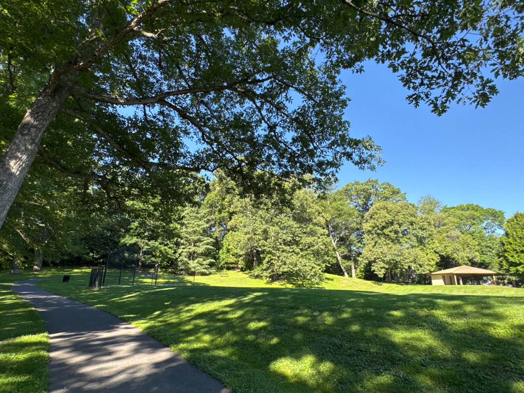 walking near me in Hillcrest Park in summer