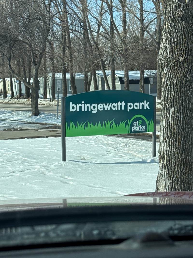 walking near me in Bringewatt Park in spring