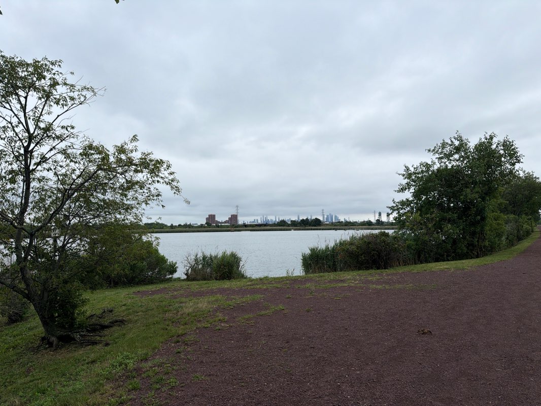 walking near me in Richard W. DeKorte Park in summer