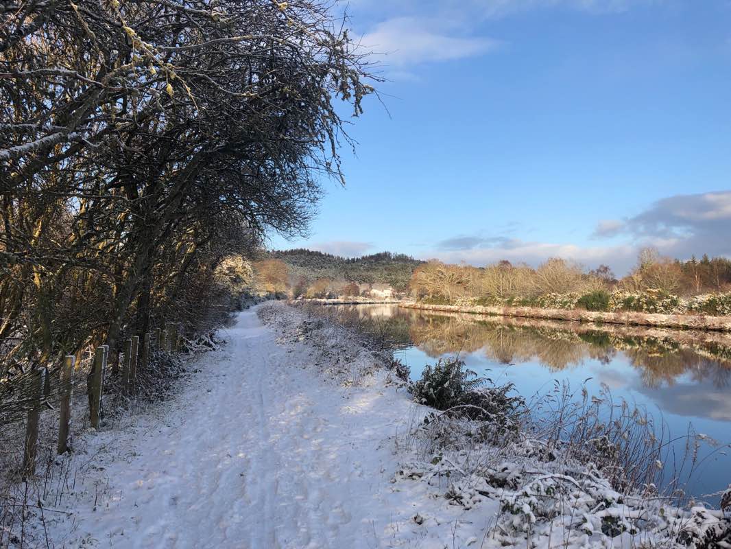 walking near me in Torvean Park in winter