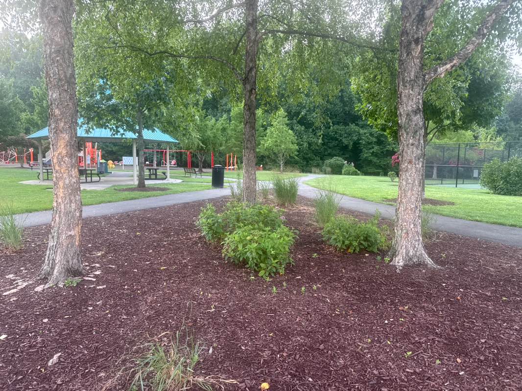 walking near me in Fallsgrove Park in summer
