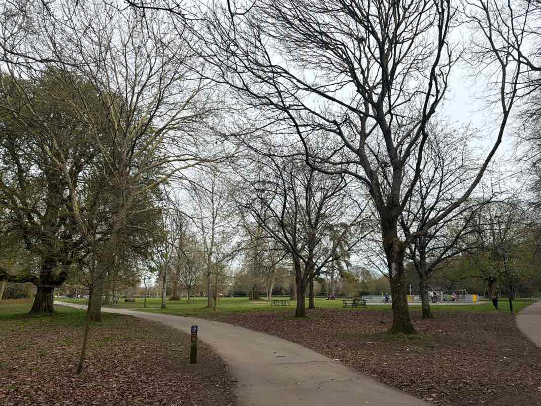 walking near me in War Memorial Park in spring