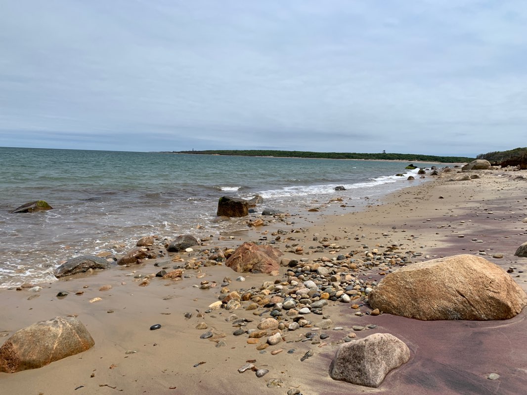 walking near me in Montauk Point State Park in winter