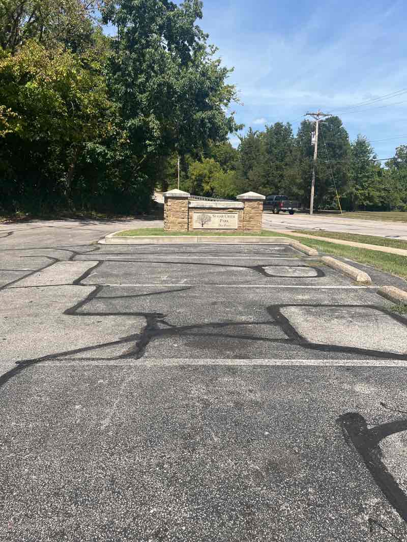 walking near me in Sugar Creek Park in autumn