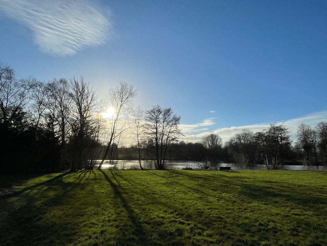walking near me in Upperby Park in winter