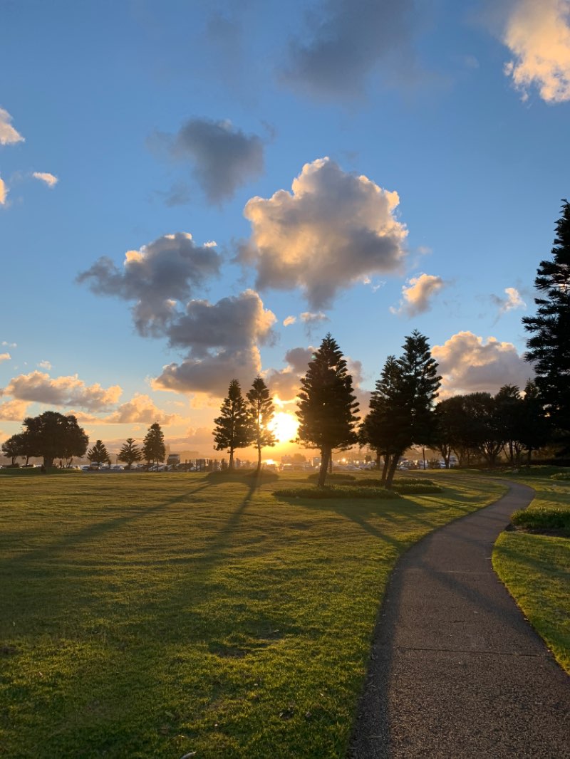 walking near me in Foreshore Park in summer