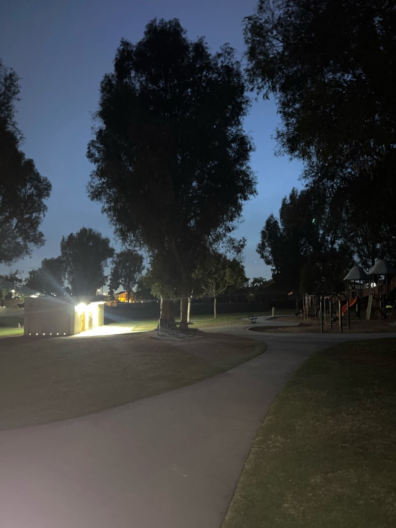 walking near me in Acuna Park in spring