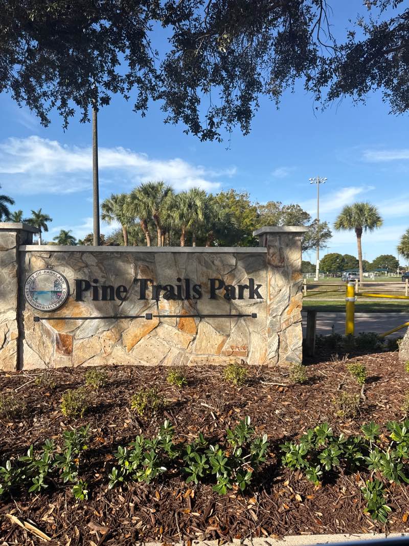 walking near me in Pine Trails Park in winter
