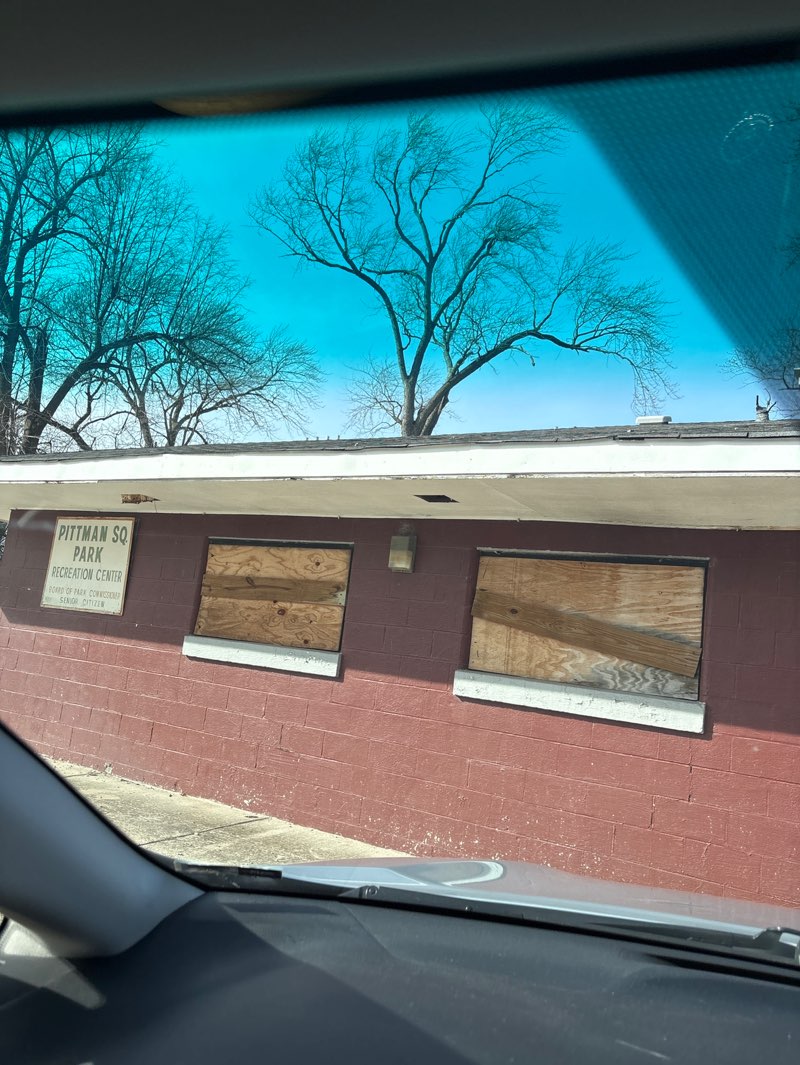 walking near me in Pittman Square Park in spring