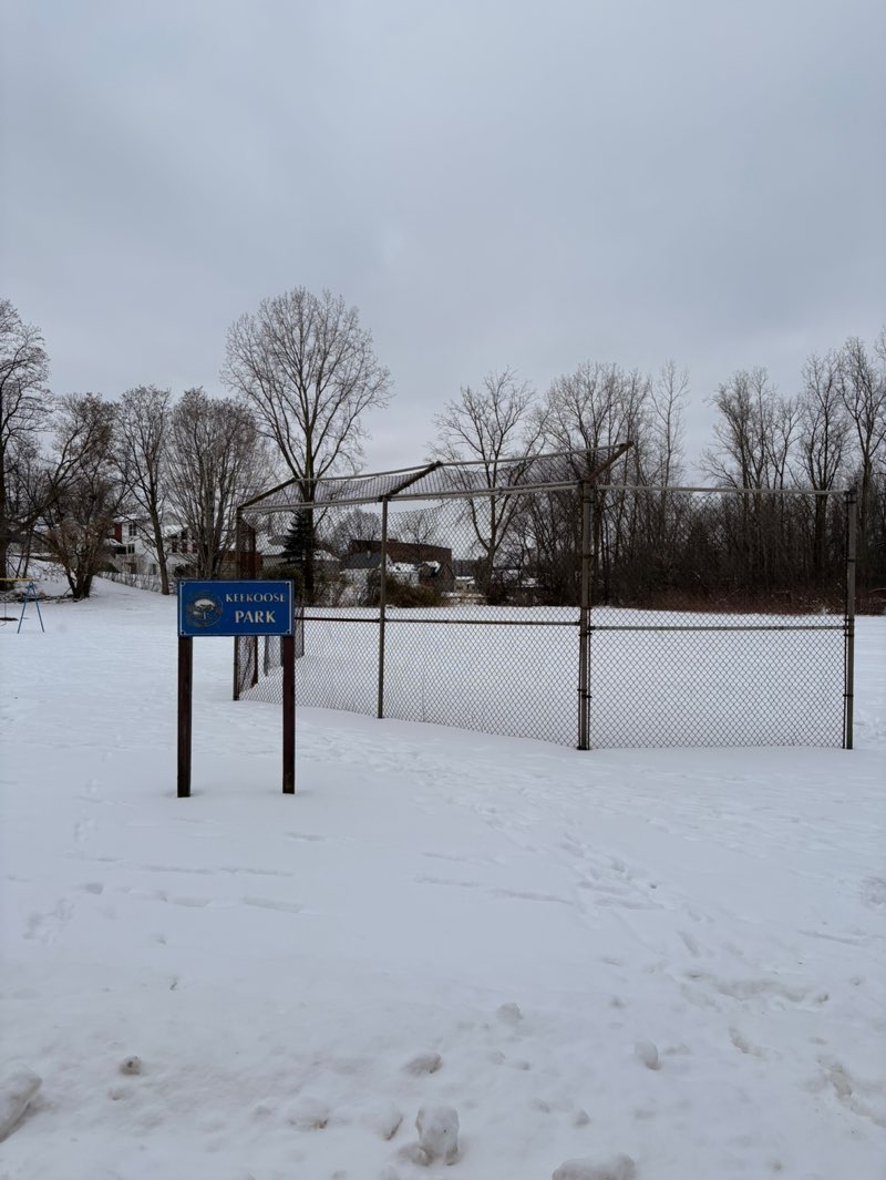 walking near me in Keekoose Park in winter