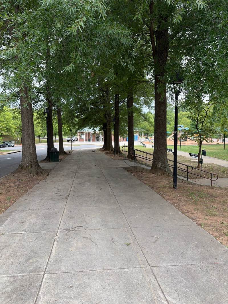walking near me in Tonsler Park in summer