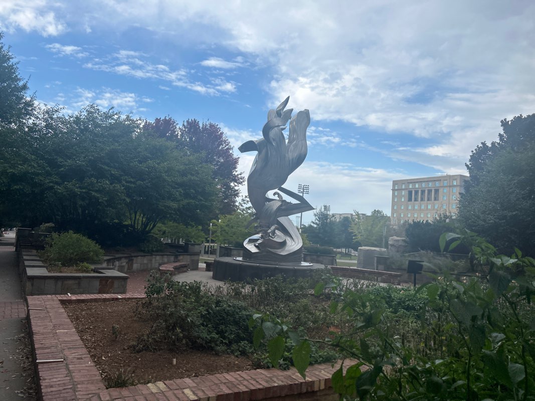 walking near me in Romare Bearden Park in autumn