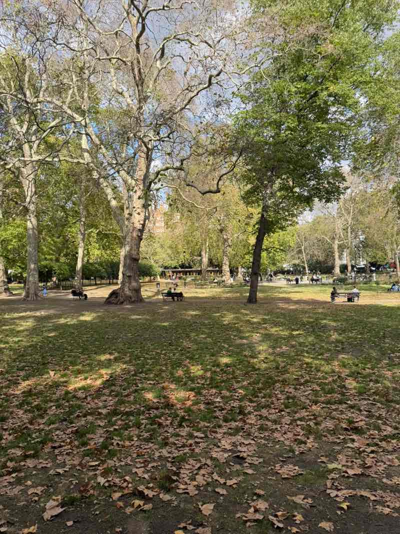 walking near me in Russell Square in autumn