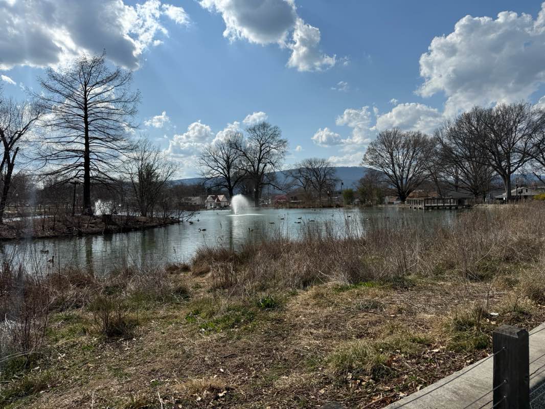 walking near me in East Lake Park in spring