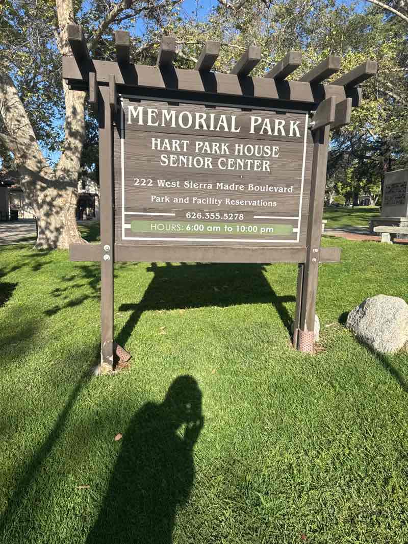 walking near me in Sierra Madre Memorial Park in spring