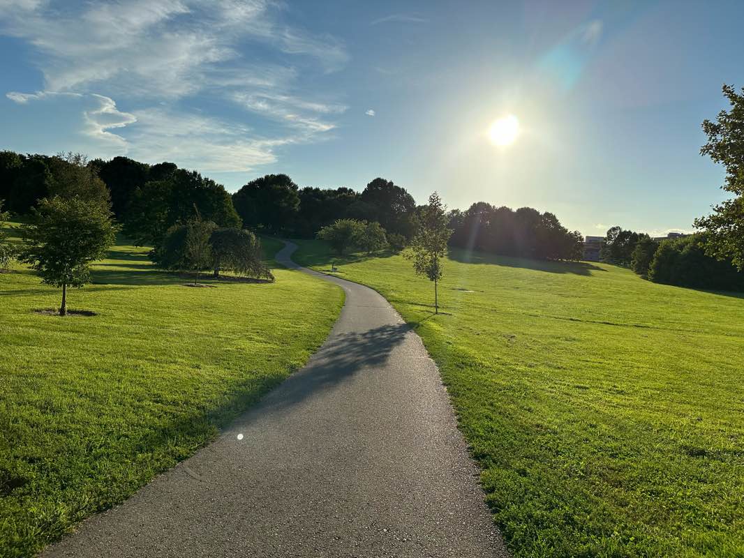 walking near me in University of Kentucky Arboretum in winter