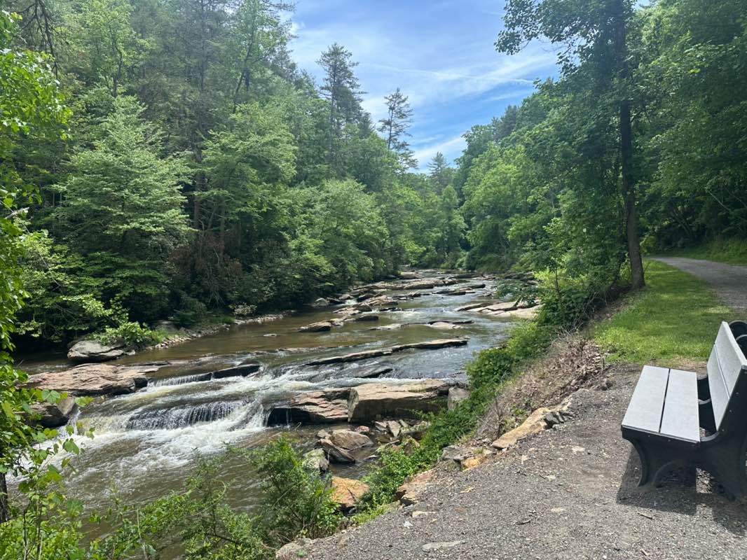 walking near me in New River Trail State Park in summer