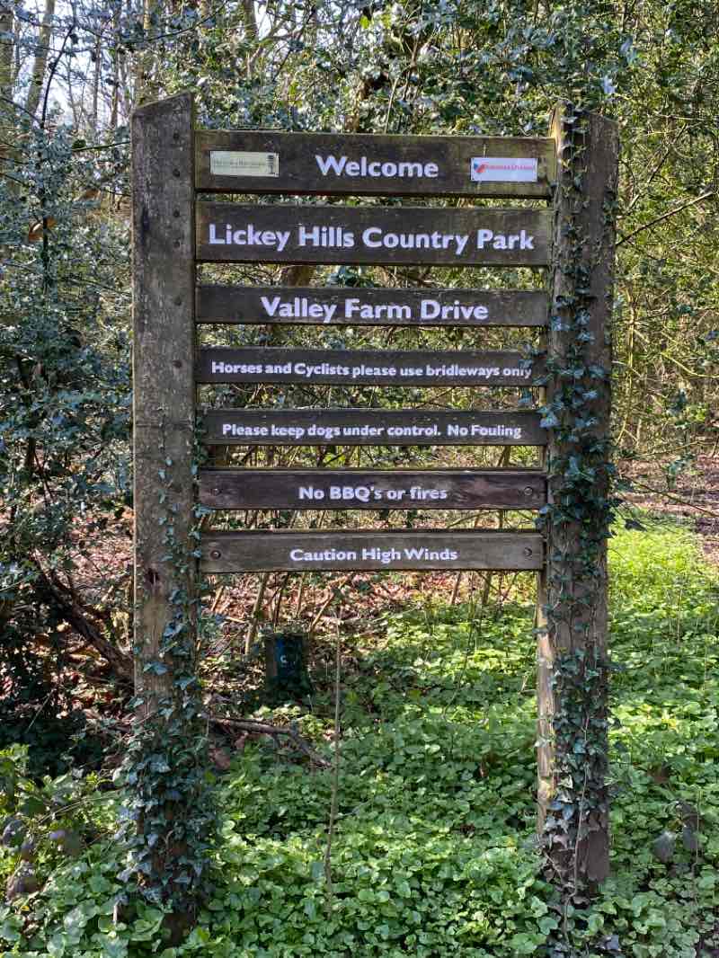 walking near me in Lickey Hills Country Park in winter