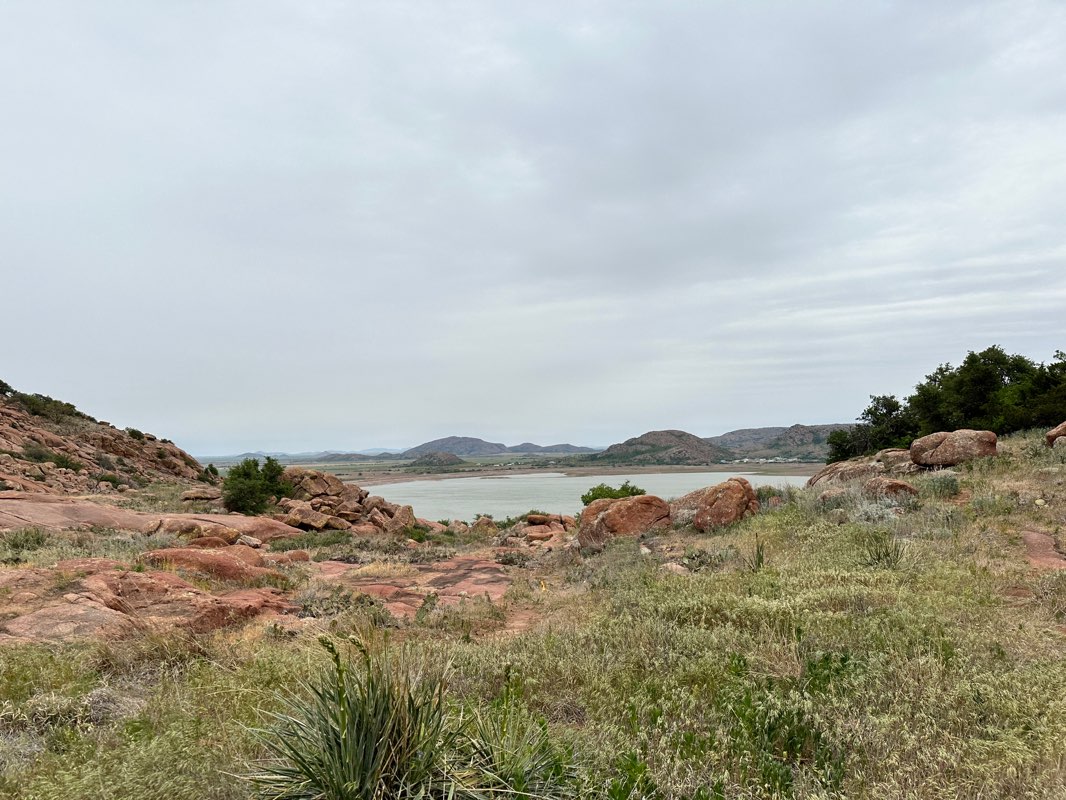 walking near me in Quartz Mountain State Park in winter