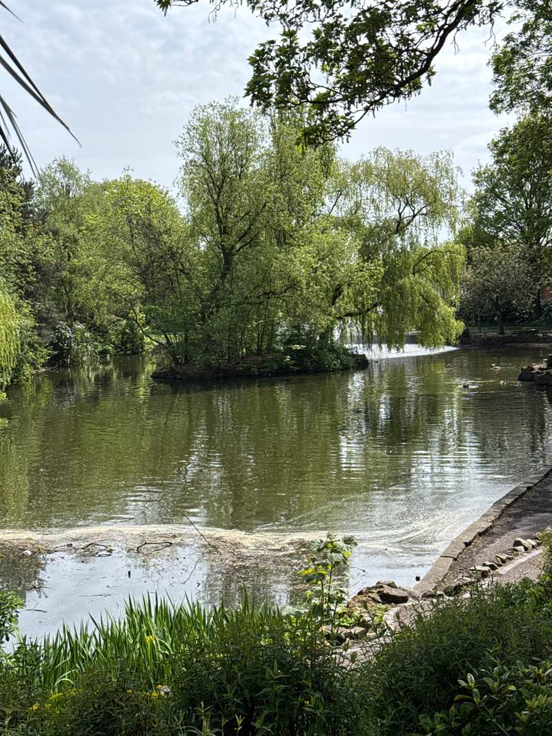 walking near me in Burslem Park in spring