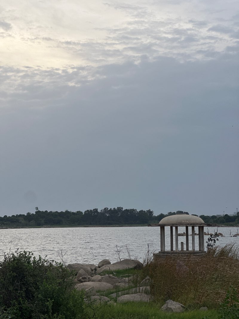 walking near me in Gandipet lake park in summer