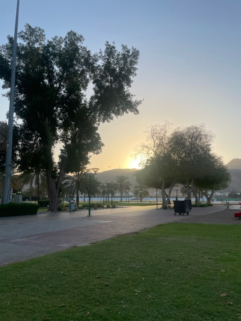 walking near me in Al Amerat Park in spring