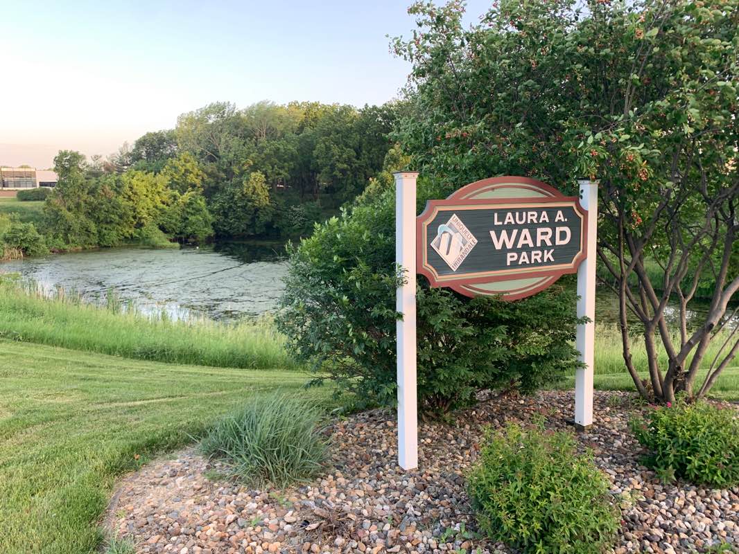 walking near me in Ashleaf Park in winter