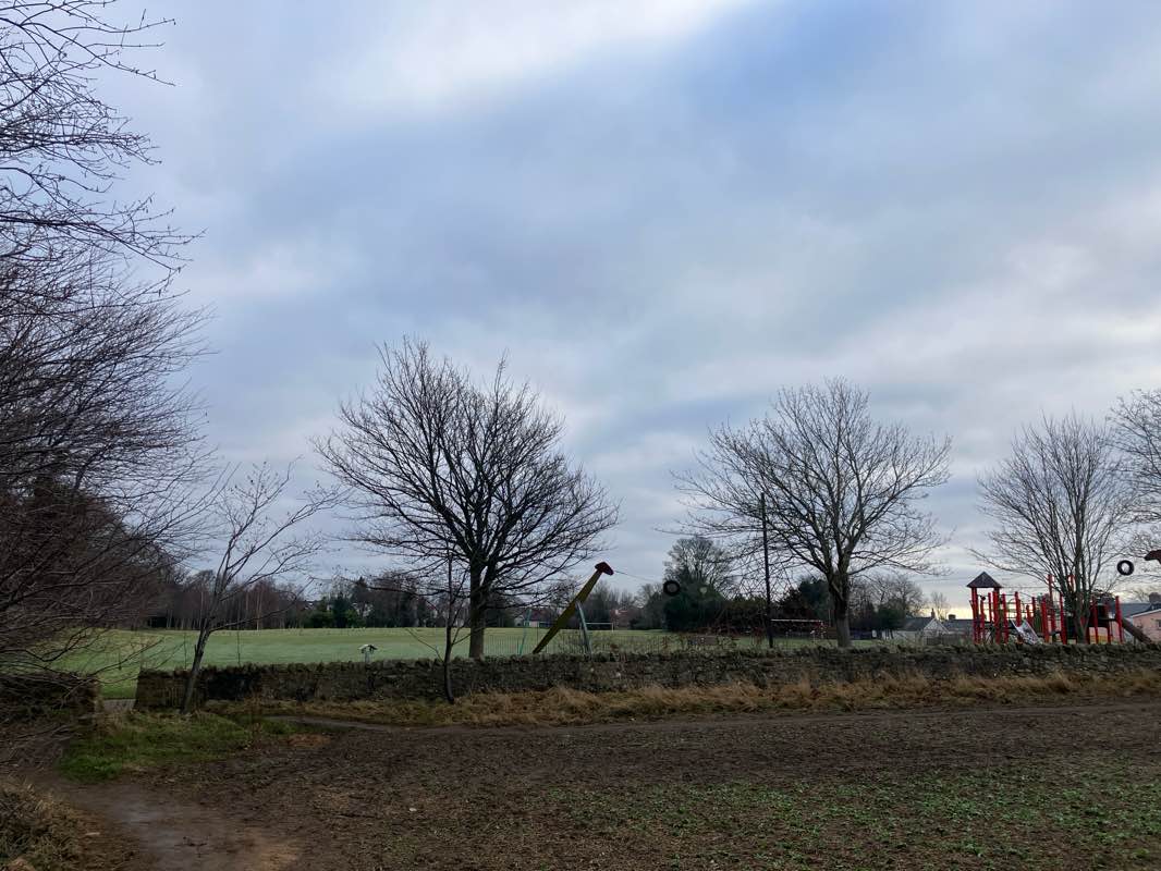 walking near me in Bloomiehall Park in winter